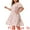 Light Pink, variant on DARING DIVA Plus Size V Neck Flare Sleeve Peplum Midi Ruffle Dress 2X Dark Pink