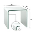 thumbnail image 2 of Gymax 3 Piece Tempered Glass Coffee and End Table Set Transparent Living Room, 2 of 9