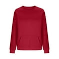 thumbnail image 3 of Erwazi Pullover Sweatshirt for Women Crew Neck Long Sleeve Casual Loose Sweatshirts with Pocket, 3 of 4