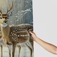 thumbnail image 3 of Patifu Deer Snow Bathroom Shower Curtain Set 100% Polyester Washable Shower Curtain with Hooks 69"x72, 3 of 7
