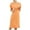 Orange, variant on Wyobmus Women Crew Neck Nightgowns Casual Solid Short Sleeve Pajama Dress Soft Modal Sleepshirt Comfortable Plus Size Homewear Sleepwear With Chest Cushion Gray
