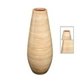 thumbnail image 4 of Villacera Handcrafted 22” Tall Natural Bamboo Vase | Decorative Tear Drop Floor Vase for Silk Plants, Flowers, Filler Decor | Sustainable Bamboo, 4 of 6