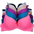 thumbnail image 1 of Iheyi 6 Pieces Various Style Plain Basic Everyday Wear Full Cup Bra A-DDD (38DD), 1 of 3