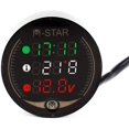 thumbnail image 3 of Voltímetro 3 en 1, Entweg 3 en 1 Voltímetro ATV para motocicleta + Reloj electrónico + Termómetro Probador de voltaje de temperatura LED digital, 3 of 8