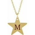 thumbnail image 3 of Auriga Fine Jewelry 14K Yellow Gold 12X 12 mm Engravable Star Pendant Necklace for Women Size 16", 3 of 5