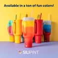 thumbnail image 2 of Silipint 32oz Silicone Tumbler with Handle, Flip Lid and Straw – BPA-Free, Non-Toxic, Unbreakable, Freezer, Microwave, Dishwasher Safe Tumbler Perfect for Tea, Cold Water, Smoothies (Classic Yellow), 2 of 7