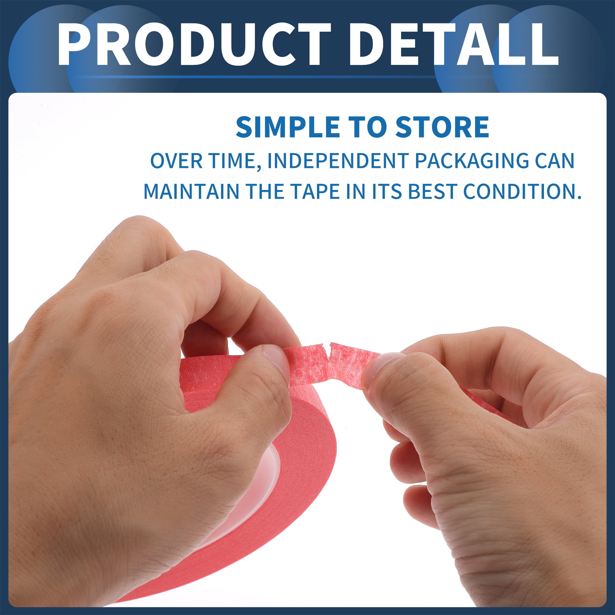 Unique Bargains Masking Tape for DIY Car Auto Paint Pink 0.5 Inches x 32.8 Yards