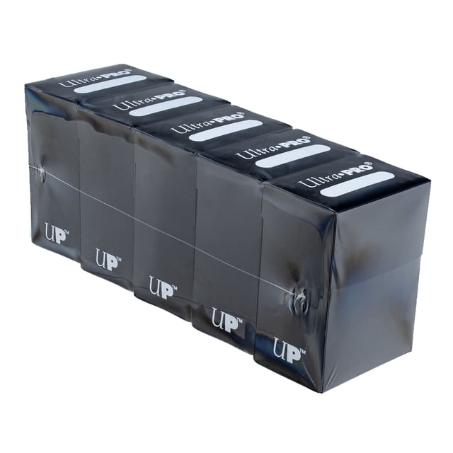 Set de cajas Card Deck Ultra Pro Black (5 unidades) para 80 cartas
