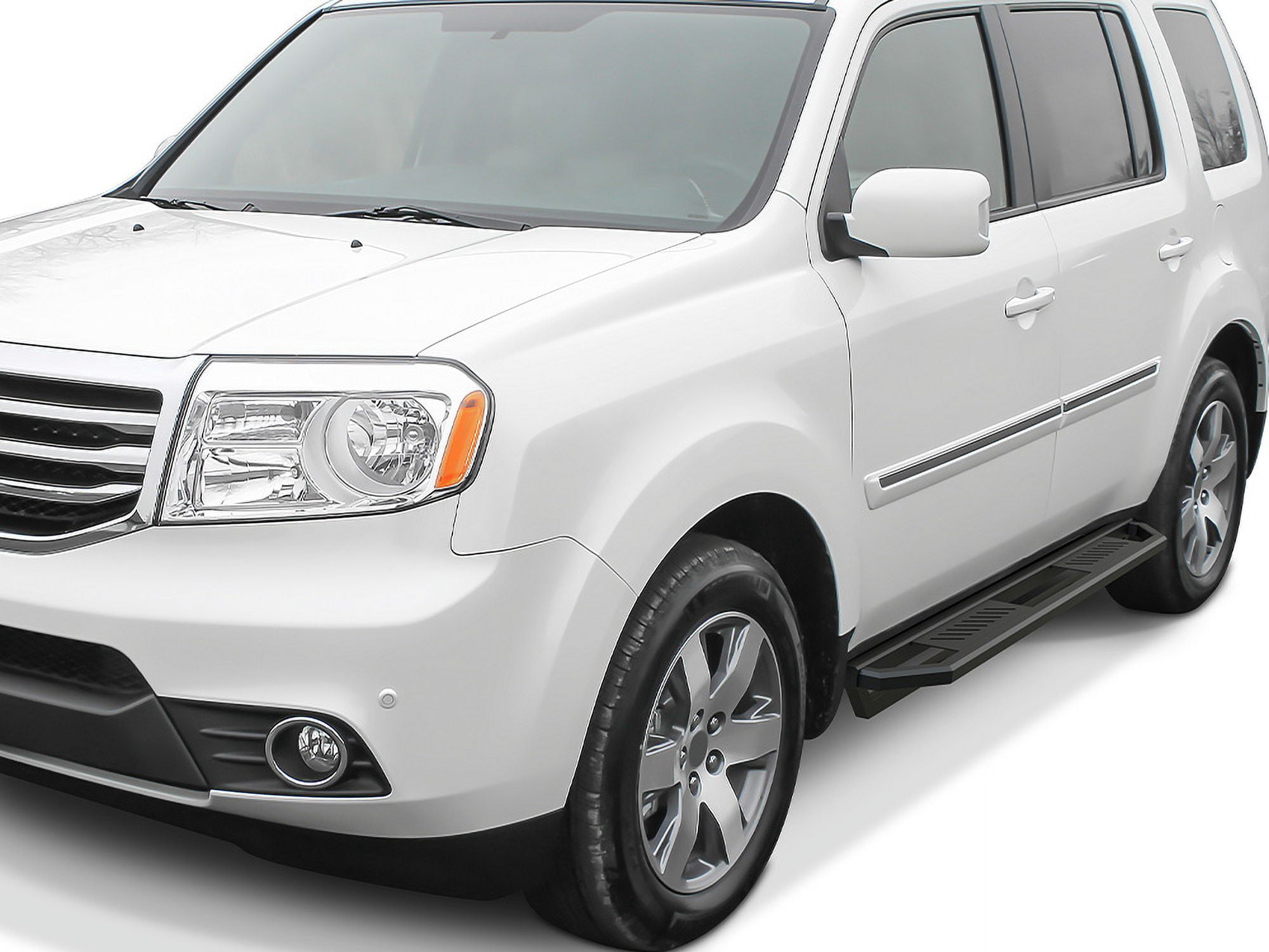 APS 6.5in Side Armor Stainless Steel Running Boards Compatible with Honda Pilot 2009-2015 & Acura MDX 2009-2013 (Nerf Bars Side Steps Side Bars)