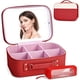 thumbnail image 1 of Cosmetiquera de Maquillaje con Espejo LED 3 Modes, Estuche Portátil de Maquillaje con Bolsa para Brochas, Neceser de Viaje con Divisores Desmontables, Organizador Accesorios Belleza para Mujer, 1 of 4