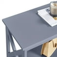 thumbnail image 4 of Topeakmart 42″W X Design Console Table w/ 2 Open Shelves, Gray, 4 of 12