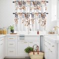 thumbnail image 3 of Fall Eucalyptus Leaf Kitchen Curtains Valances and Tiers Set of 3 Watercolor Berry Tier Curtains and Valance with Rod Pocket for Small Windows, 27.5"x24", 3 of 9