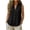 Black, variant on Women's Linen Style Sleeveless Button Down Shirt, Casual Loose Fit Stand Collar Blouse, Summer Daily Wear Tunic Top