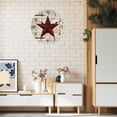thumbnail image 2 of Wall Clock Rusty Barn Star Doors Clocks PVC Silent Non-Ticking Battery Operated Decorative Red Retro Rustic Walls Round Clock for Home Living Room Kitchen Bedroom Office School Wall Decor 10 Inch, 2 of 9