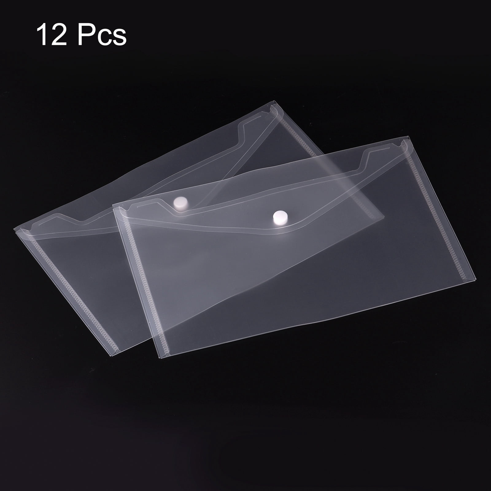 Unique Bargains File Folders Office Plastic Envelopes Document Organizer with Snap Button Matte
