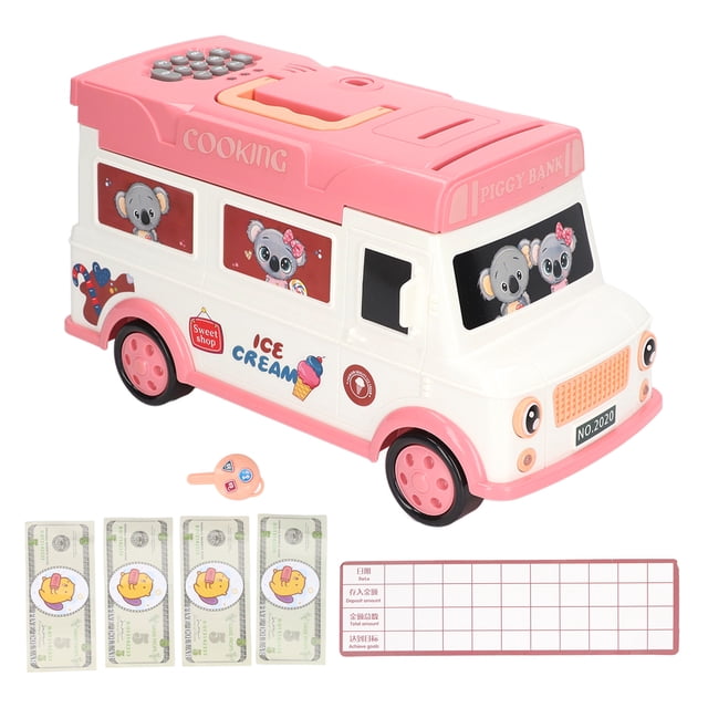Banco de dinero electrónico, banco de dinero para niños, autobús, contraseña electrónica, banco de dinero, autobús, banco de dinero, muy versátil