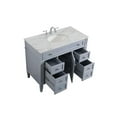 thumbnail image 5 of Elegant Decor Park Avenue 42" Metal MDF Marble Single Bathroom Vanity in Gray, 5 of 8