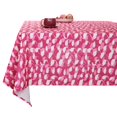 thumbnail image 1 of Deconovo Lino sintético con presillas Pattern Table Cover, Water and Spill Resistant Rectangle Tablecloth para Party, Rose Red, 54x102 Inch, 1 of 7