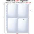thumbnail image 7 of 240 Pockets 3.5x5” Seed Packet Sleeves, 30 Pack Double Sided 4 Pocket Seed Organizer Sheet,Heavy Duty Garden Seeds Storage Pages for 3 Ring Binder, 8.5x11” Top Loading Clear Photo, Index Card Sleeves, 7 of 7