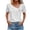 White, variant on WIZUTIZ Womens Blouse up to 60% Off Breathable Flowy Cotton Soft Holiday Beach Tee Short Sleeve Cozy Style Solid Tshirt Athletic Ladies Tops Pure Colour Trendy Shirts Sports V-Neck Blouse T-shirt