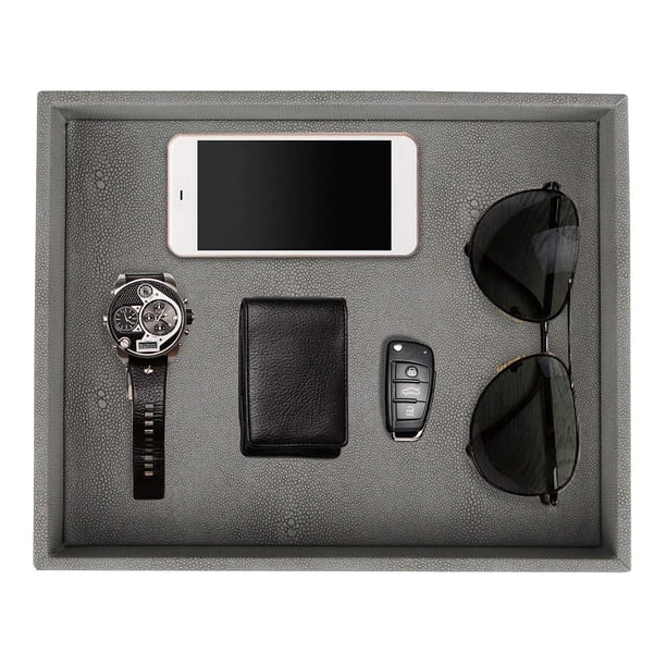 Bandeja organizadora de escritorio decorativa HofferRuffer gris oscuro