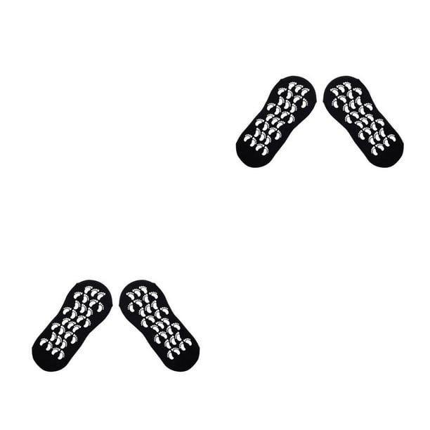 Jumpingount 1 par de calcetines de Yoga diseño Simple Color sólido calcetines cortos ejercicio Fitness verano primavera calcetería accesorio de Negro 2piezas