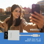 Vivitar Mobile Micro SD Compact Flash Card Reader with USB Adapter for Memory Cards