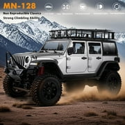 1/12 RC Crawler RTR, MN-128 Off-Road Truck, 4x4 RC Rock Crawler with 2.4G Remote Control RC Car Model for Adults Gifts (Gray)