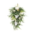 thumbnail image 4 of Corona de flores artificiales en forma de lágrima, longitud de 50cm, decoración realista para puerta delantera, accesorios versátiles de año Nuevo, 4 of 8