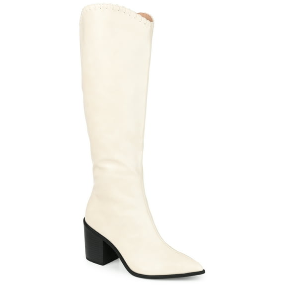 Journee Womens Daria Extra Wide Calf Stacked Heel Knee High Boots