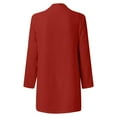 thumbnail image 3 of Baqcunre Plus Size Tops For Women Women'S Solid Color Top Long Sleeve Cardigan Top Light Coat (With Buttons And Pockets) Tops For Women 2023 Winter Coats For Women Red S, 3 of 6