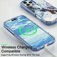 thumbnail image 5 of Allytechgroup for iPhone 17 Pro Case, 3 Layers Protection Slim Lightweight Shockproof Soft TPU & Hard Back Protective Bumper Cover Marble Shell, B, 5 of 7