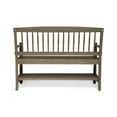 thumbnail image 3 of Noble House Zoriah Rustic Acacia Wood Bench with Shelf, Gray, 3 of 12