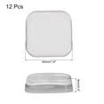 thumbnail image 2 of Uxcell 12 piezas de topes de puerta protectores de pared silenciosos 1.6" autoadhesivos reutilizables de goma clara, cuadrados, 2 of 5
