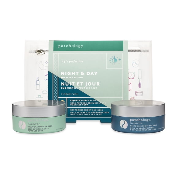 Patchology Night & Day Under Eye Patches (60 Pairs) - Eliminate Dark Circles, Puffy Eyes & Wrinkles - Premium Collagen & Retinol Masks for