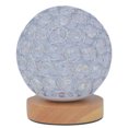 thumbnail image 1 of Kristall USB Bordlampa Silver Kristallkula med Träbas Sängbordlampa Dimbar Nattlampa för Sovrum, Vardagsrum, Kontor, Bästa Presenter, 1 of 5