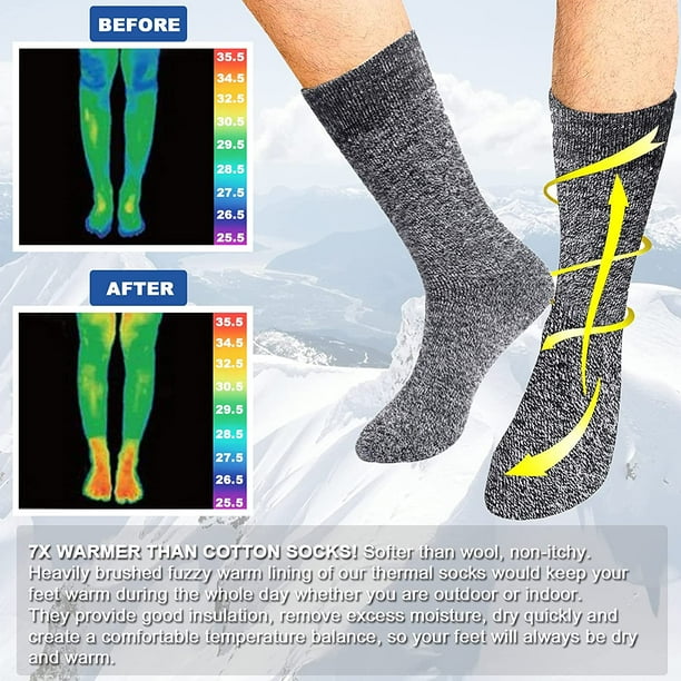 Thick Thermal Socks for Men Heated Heavy Warm Socks for Winter