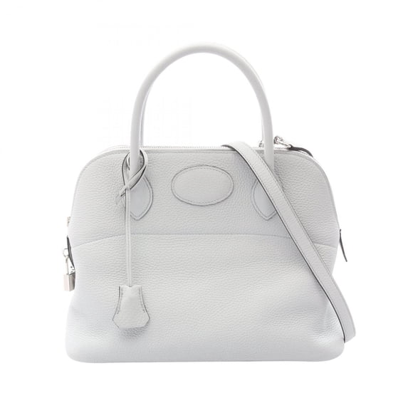 Pre-Owned Hermes Hermès Bolide 31 handbag in Taurillon Clemence leather, blue. (Good)