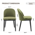 thumbnail image 4 of Ensemble de 4 Chaises de Salle à Manger en Bois/ensemble de 6, Chaise de Cuisine et Salle à Manger Rembourrée, Chaise de Salle à Manger Style Ferme Moderne en Tissu de Lin avec Pieds de Nivellement/dossier Haut pour Salle à Manger, Salon, 4 of 8
