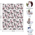 thumbnail image 4 of White Floral Skull Pattern Blanket,Comfortable Soft Flannel Throw Blanket,All Season,Warm Lightweight Blankets for Sofa Bed Couch Living Room Chair,30"x40", 4 of 4