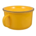 thumbnail image 1 of ColoMX Cuencos con asas Cuencos de sopa Cuencos de fideos instantáneos Cuencos de ramen de melamina retro con tapas, 1 of 7