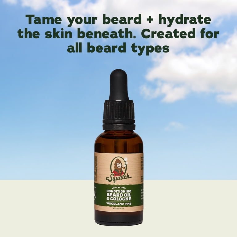 Dr. Squatch Mens Conditioning Beard Oil & Cologne, Natural Beard