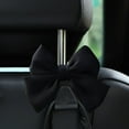 thumbnail image 5 of 2PCS Car Seat Headrest Hooks, Cute Bow Vehicle Hooks for Purses and Bags, Automotive Purse Hook Hanger Interior Decoration Accessories, Universal for SUV, Sedan, Truck (Black Line), 5 of 6