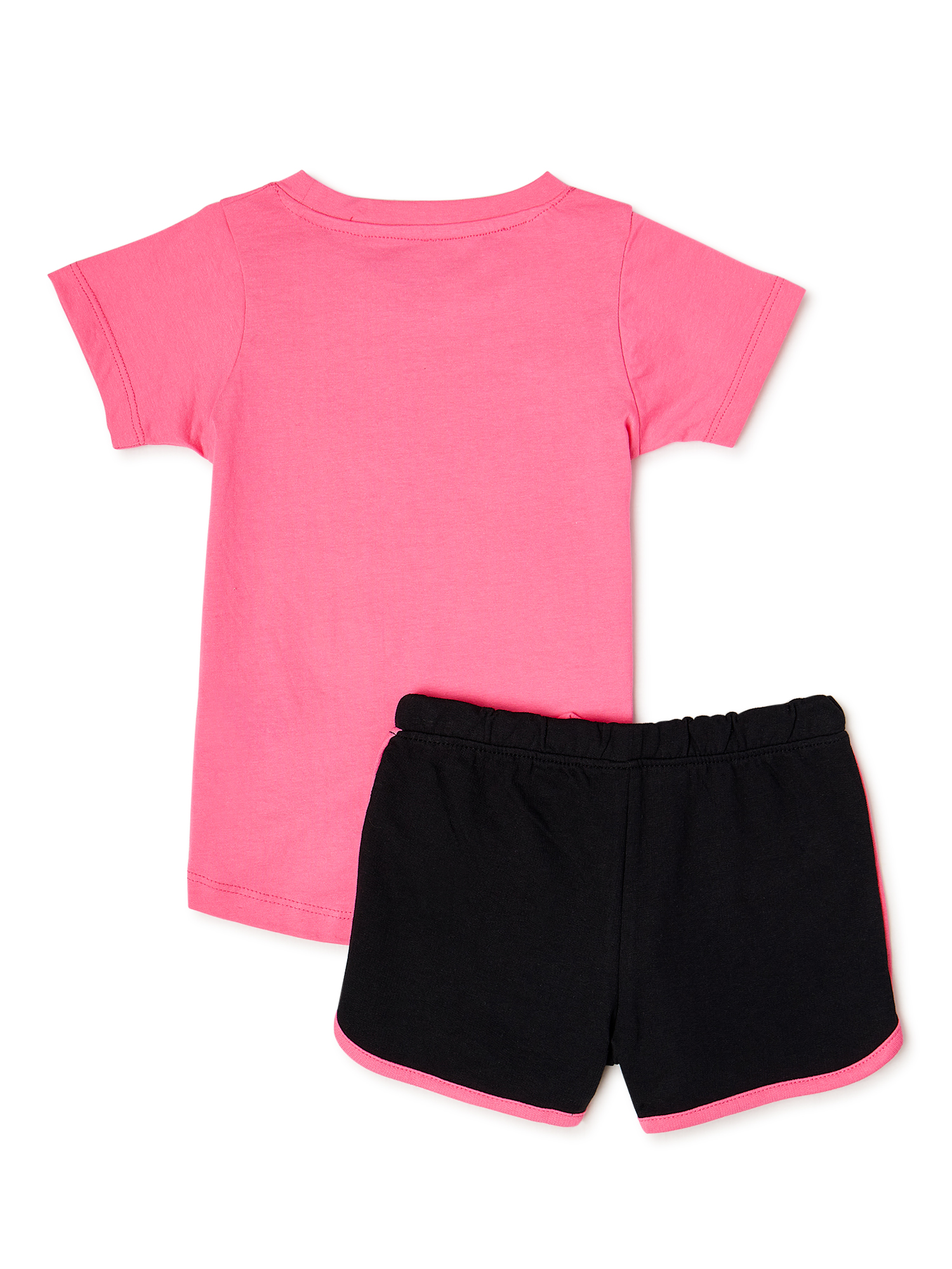 Dreamstar Girls Tie Front Short Sleeve Graphic T Shirt And Dolphin Shorts 2 Piece Outfit Set