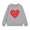 thumbnail image 4 of Bnwani Girls Crewneck Sweatshirt Crew Neck Long Sleeve Comfortable Sweatshirt Valentine'S Day Hearts Printed Tops Pullover, 4 of 4