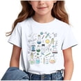 thumbnail image 2 of hengsof T-Shirt Graphique Mignon pour Enfants, Manches Courtes Col Rond Chemise à la Mode pour Garçons et Filles, Rentrée des Classes Hauts Décontractés Confortables et Polyvalents Chandail, 2 of 7