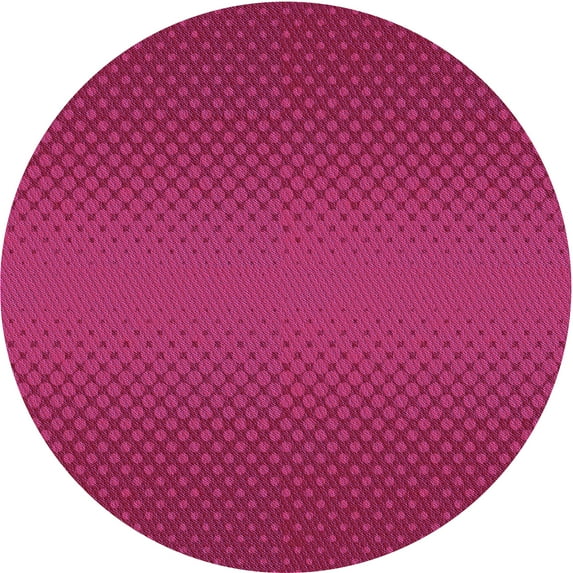 Ahgly Company Machine Washable Indoor Round Transitional Crimson Red Area Rugs, 5' Round