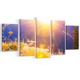 thumbnail image 2 of Rural Meadow Flowers At Sunset - Landscape Canvas Art Print, 2 of 3