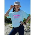 thumbnail image 2 of Happy Inside Spray Drip Ink Tie Dye Cyclone Women -Image by Shutterstock, Female Small, 2 of 4