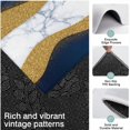 thumbnail image 3 of Blue Marble Gold Wave Pattern Kitchen Rugs Sets Of 3,Kitchen Runner Rugs Non Skid Washable,Decorative Kitchen Floor Mats for Kitchen,Sink,Laundry,17"x30"+ 17"x47" + 17"x59", 3 of 6
